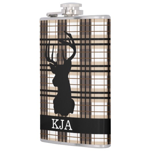 Flacon de silhouette de cerfs communs de plaid (Gauche)