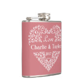 Flacon de texte personnalisé Coeur décoratif (Droite)