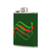 Flacon de tourbillons rouges et verts (Gauche)