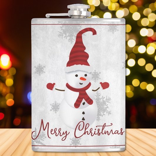 Flacon de vacances Red Cute Snowman