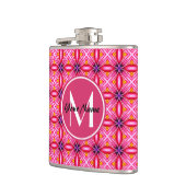 Flacon de vinyle enveloppé rose motif monogramme (Gauche)