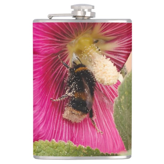 Flacon de vinyle Hollyhock bumble bee (Devant)