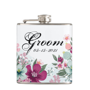 Flacon de Whiskey de chambre Fleurs tropicales sur