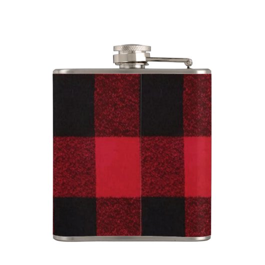 Flacon de Whiskey de chambre Rouge Buffet Plaid Ou (Dos)