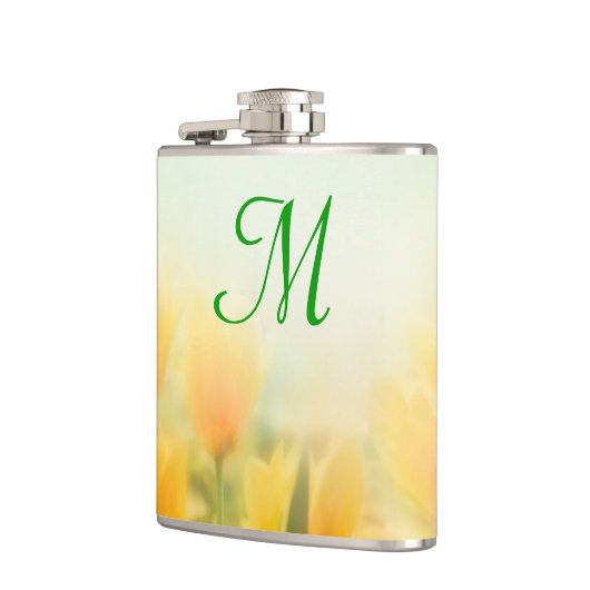 Flacon de whisky Monogramme pour tulipes jaunes ba (Gauche)
