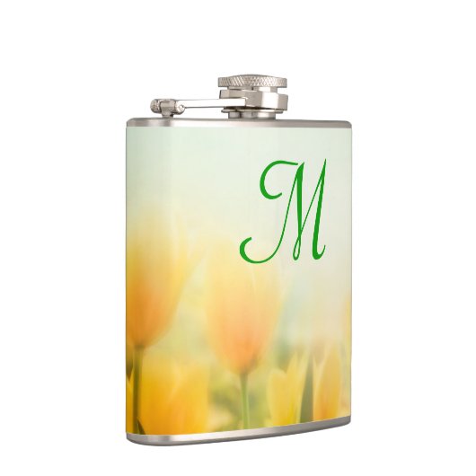 Flacon de whisky Monogramme pour tulipes jaunes ba (Droite)