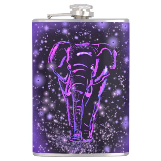 Flacon D'Éléphant Marchant À La Nuit Violette Star (Devant)