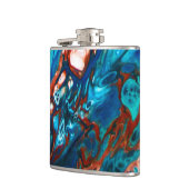 Flacon d'en cuivre de turquoise de bleu marine (Gauche)