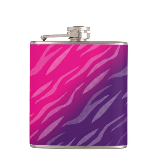 Flacon design Zèbre violet et rose (Devant)