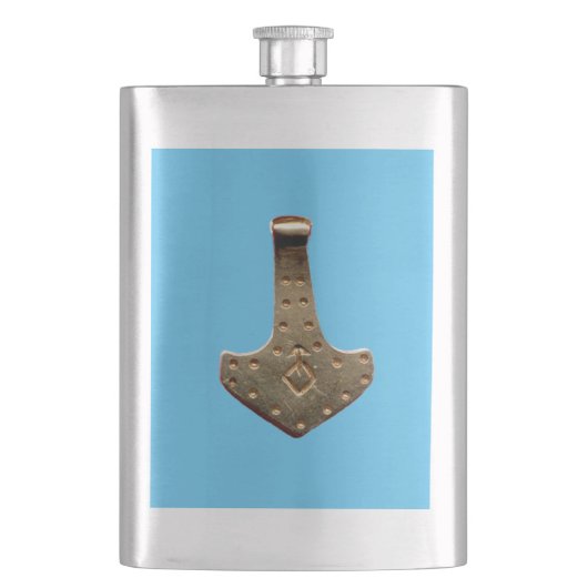 Flacon en acier inoxydable bleu or Thor Hammer (devant)