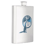 Flacon en acier inoxydable bleu Wolf & Dragon (Droite)