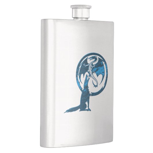 Flacon en acier inoxydable bleu Wolf & Dragon (Droite)