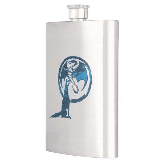 Flacon en acier inoxydable bleu Wolf & Dragon (Gauche)