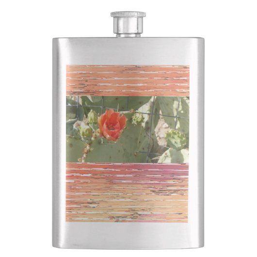 Flacon en acier inoxydable Cactus robuste et magni (devant)