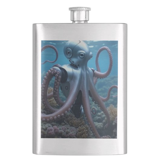Flacon en acier inoxydable Cyber Octopus (devant)