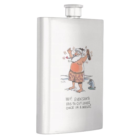 Flacon en acier inoxydable de Père Noël ivre (Droite)