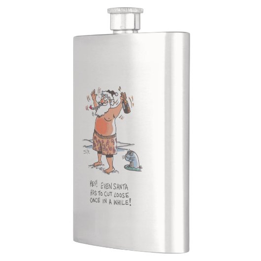 Flacon en acier inoxydable de Père Noël ivre (Gauche)