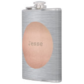 Flacon en acier inoxydable et monogramme en cuivre (Gauche)