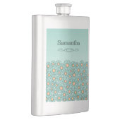 Flacon en acier inoxydable Fleur sarcelle (Droite)