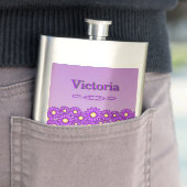 Flacon en acier inoxydable Fleur Violette (En situation)