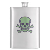 Flacon en acier inoxydable Green Skull (devant)