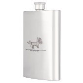 Flacon en acier inoxydable gris Dachshund (Gauche)