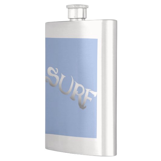 Flacon en acier inoxydable incliné bleu surf (Gauche)