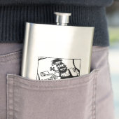 Flacon en acier inoxydable noir (En situation)