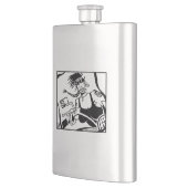 Flacon en acier inoxydable noir Woman Biker (Gauche)