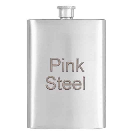 Flacon en acier inoxydable rose (devant)