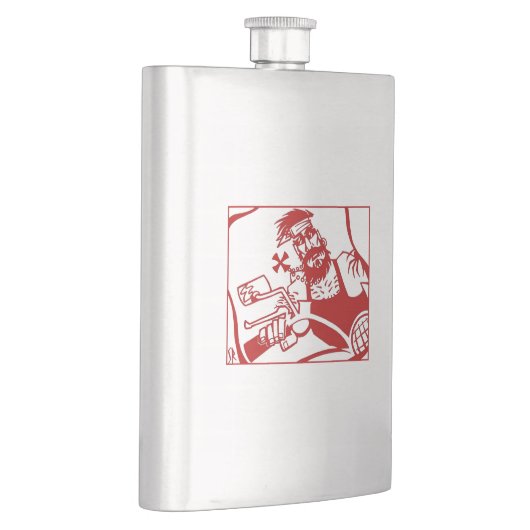 Flacon en acier inoxydable rouge Biker (Droite)