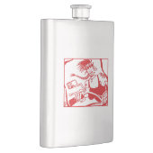 Flacon en acier inoxydable rouge Woman Biker (Droite)