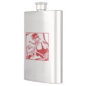 Flacon en acier inoxydable rouge Woman Biker (Gauche)