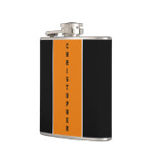 Flacon en bande orange noir personnalisé (Gauche)