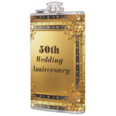 Flacon en faux or Modern Script pour 50e anniversa (Gauche)