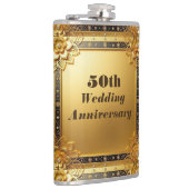 Flacon en faux or Modern Script pour 50e anniversa (Droite)
