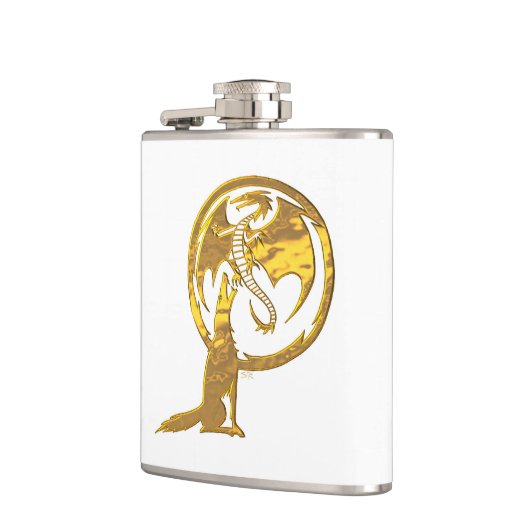 Flacon enveloppé blanc en or Wolf et Dragon (Gauche)