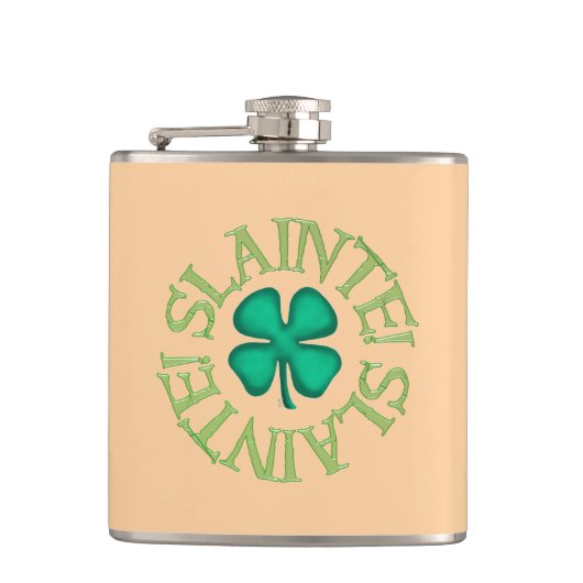 Flacon enveloppé de Slainte avec bronzage au trèfl (Devant)