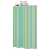 Flacon enveloppé de vinyle rayé vert jade moderne, (Gauche)