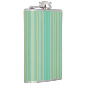 Flacon enveloppé de vinyle rayé vert jade moderne, (Droite)