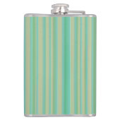 Flacon enveloppé de vinyle rayé vert jade moderne, (Dos)