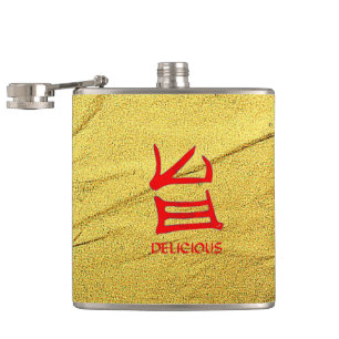 Flacon enveloppé Kanji Delicious Gold Vein rouge
