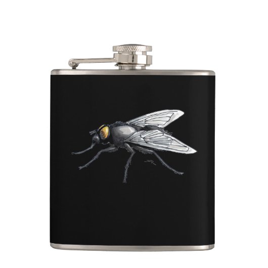 Flacon enveloppé noir de mouche géant Fly Buddy (Devant)