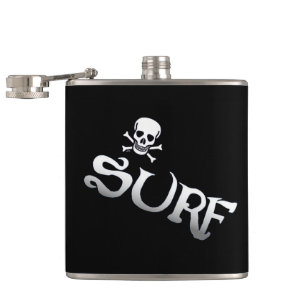 Flacon enveloppé noir surf et crâne