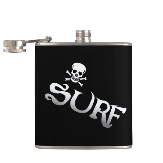 Flacon enveloppé noir surf et crâne (Ouvert)
