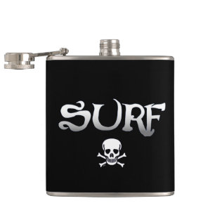 Flacon enveloppé noir surf et crâne