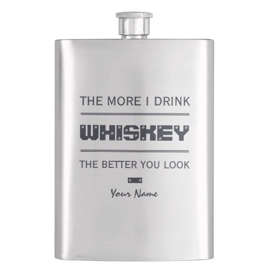 Flacon fait sur commande de monogramme de WHISKEY (devant)