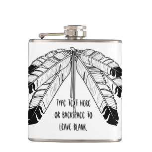 Flacon fait sur commande de tribal de plume