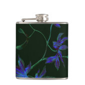 Flacon floral japonais profond bleu et vert (Devant)