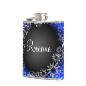 Flacon floral noir bleu marguerite (Gauche)